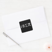 I Acht Som Pi Vierkante Sticker (Envelop)