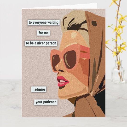 I admire your patience kaart (Gele Bloem)