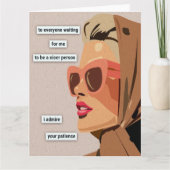 I admire your patience kaart (Voorkant)