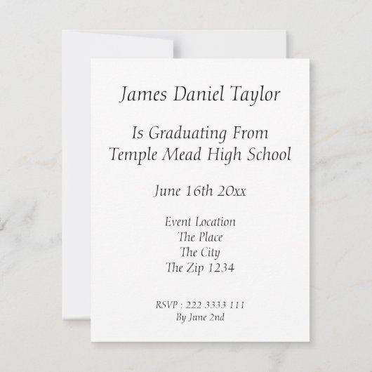 I Afgestudeerd Kaart (Achterkant)