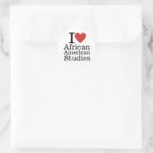I ❤️ Afro-Amerikaanse studies voor studenten / fac Ronde Sticker (Tas)
