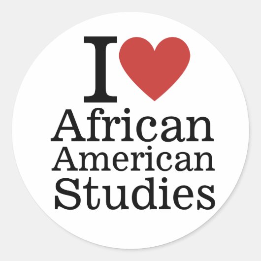 I ❤️ Afro-Amerikaanse studies voor studenten / fac Ronde Sticker (Voorkant)