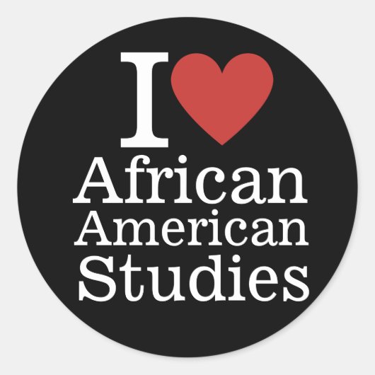 I ❤️ Afro-Amerikaanse studies voor studenten / fac Ronde Sticker (Voorkant)