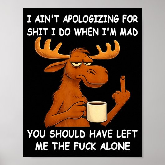 I Ain't Alogizing For I Do When I'm Mad You Should Poster (Voorkant)