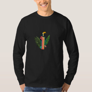 I Alfabet Letter tropische Planten T-shirt