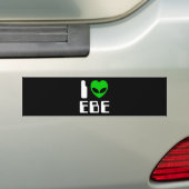 I Alien Heart EBE Bumpersticker (Op auto)
