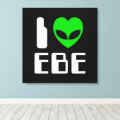 I Alien Heart EBE Canvas Afdruk (Insitu (Houten vloer))