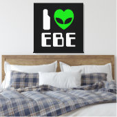 I Alien Heart EBE Canvas Afdruk (Insitu (Slaapkamer))