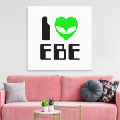 I Alien Heart EBE Canvas Afdruk (Insitu (Woonkamer))