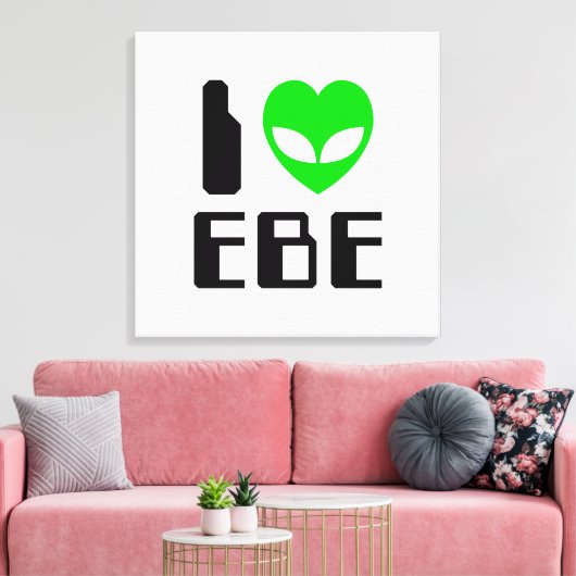 I Alien Heart EBE Canvas Afdruk (Insitu (Woonkamer))