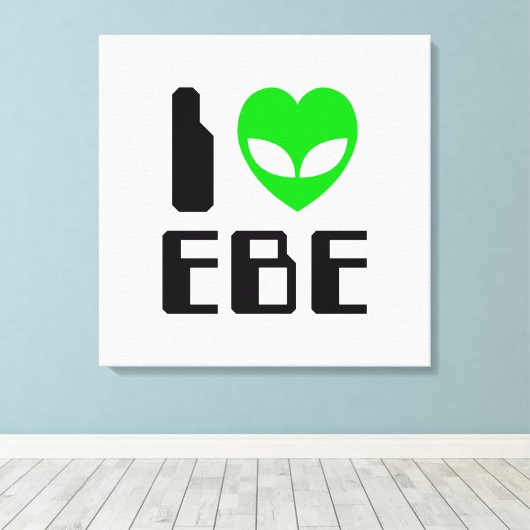 I Alien Heart EBE Canvas Afdruk (Insitu (Houten vloer))