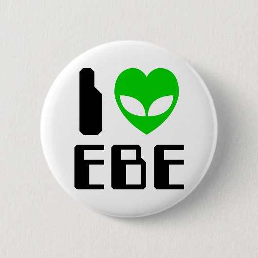 I Alien Heart EBE Ronde Button 5,7 Cm (Voorkant)