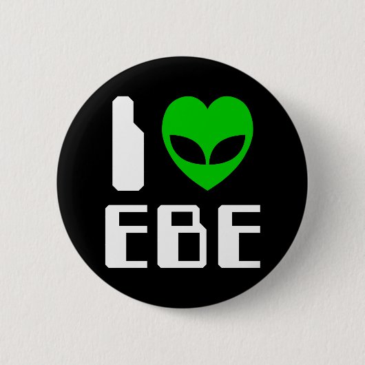 I Alien Heart EBE Ronde Button 5,7 Cm (Voorkant)