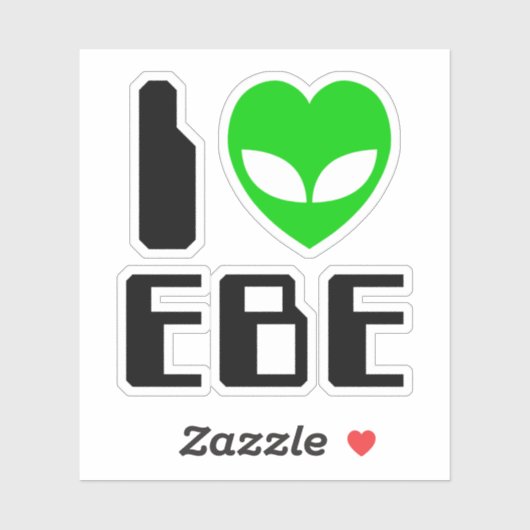 I Alien Heart EBE Sticker (Vel)