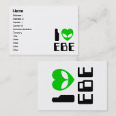 I Alien Heart EBE Visitekaartje (Voorkant / Achterkant)