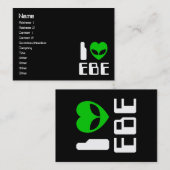 I Alien Heart EBE Visitekaartje (Voorkant / Achterkant)