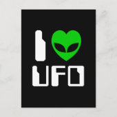 I Alien Heart UFO Briefkaart (Voorkant)