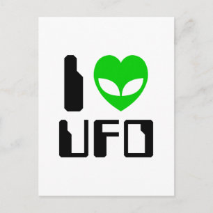 I Alien Heart UFO Briefkaart