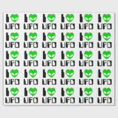I Alien Heart UFO Cadeaupapier (Vlak)
