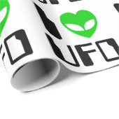 I Alien Heart UFO Cadeaupapier (Rol Hoek)