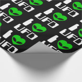 I Alien Heart UFO Cadeaupapier (Hoek)