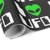 I Alien Heart UFO Cadeaupapier (Rol Hoek)