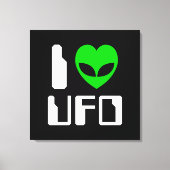 I Alien Heart UFO Canvas Afdruk (Voorkant)