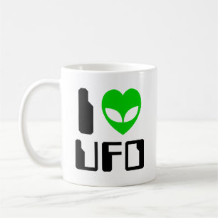 I Alien Heart UFO Coffee-Mok Koffiemok