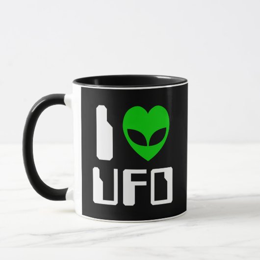 I Alien Heart UFO Coffee-Mok Mok (Links)