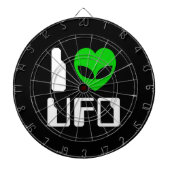 I Alien Heart UFO Dartbord (Voorkant)