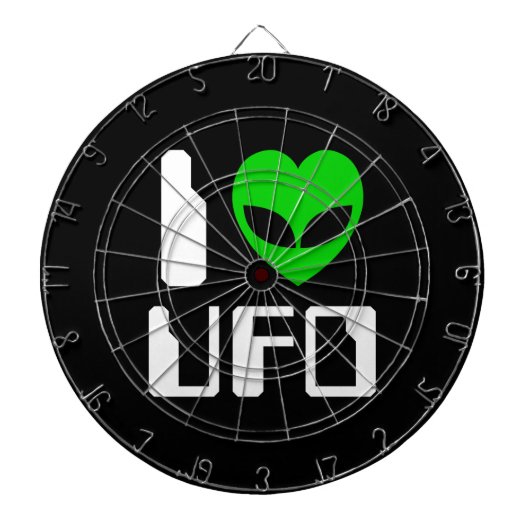 I Alien Heart UFO Dartbord (Voorkant)