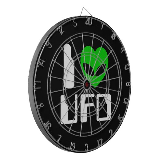 I Alien Heart UFO Dartbord (Voorkant Links)