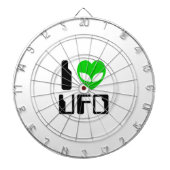 I Alien Heart UFO Dartbord (Voorkant)