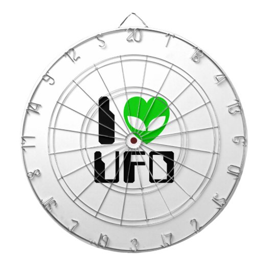 I Alien Heart UFO Dartbord (Voorkant)