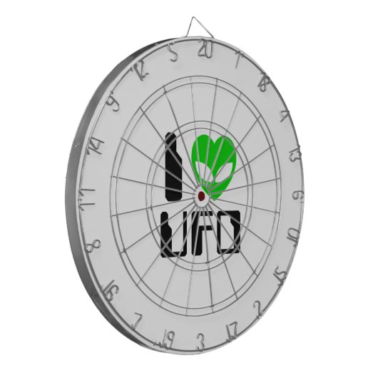 I Alien Heart UFO Dartbord (Voorkant Links)
