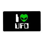 I Alien Heart UFO Etiket (Voorkant)
