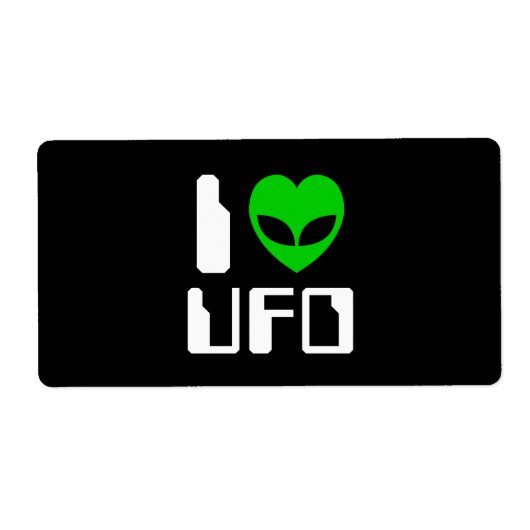 I Alien Heart UFO Etiket (Voorkant)