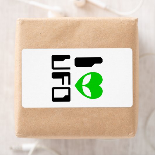 I Alien Heart UFO Etiket (Insitu)