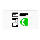 I Alien Heart UFO Etiket (Voorkant)