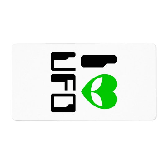 I Alien Heart UFO Etiket (Voorkant)