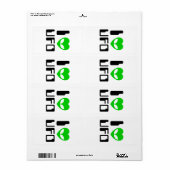 I Alien Heart UFO Etiket (Full Sheet)