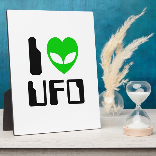 I Alien Heart UFO Fotoplaat (Zijkant)