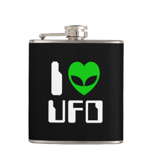 I Alien Heart UFO Heupfles
