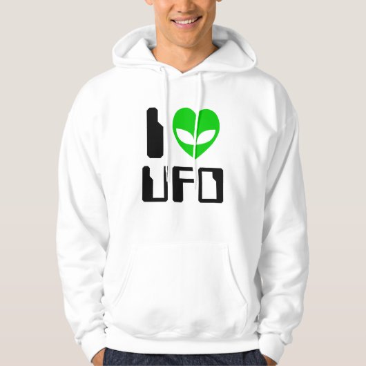 I Alien Heart UFO Hoodie (Voorkant)
