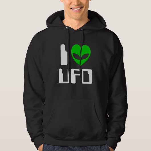 I Alien Heart UFO Hoodie (Voorkant)