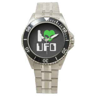 I Alien Heart UFO Horloge