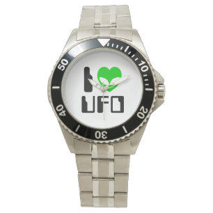I Alien Heart UFO Horloge