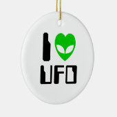 I Alien Heart UFO Keramisch Ornament (Rechts)