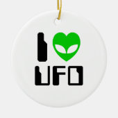 I Alien Heart UFO Keramisch Ornament (Voorkant)