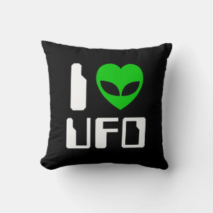 I Alien Heart UFO Kussen